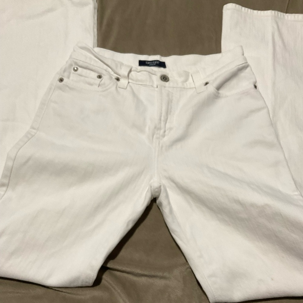 Karen Kane Denim White Wide Leg Jeans